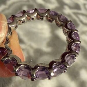 Elegant Purple Gemstone Silver Ring